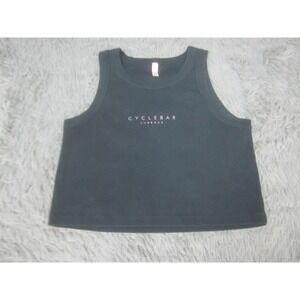 AS Colour Organic Rib Crop Tank Womens‎ XL Black CycleBar Lubbock Athletic Top